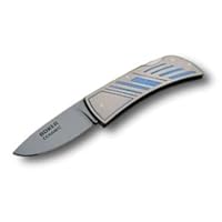 Ceramic Lockback, Titanium, Blue, 2 in.