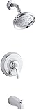 KOHLER K-T12007-4-CP Fairfax Rite-Temp Pressure-Balancing Bath and Shower Faucet Trim, Polished Chro
