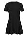 Made By Johnny MBJ WT769 Womens V Neck Trapeze Tunic XXXL Black