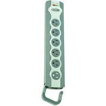 Coleman Cable 046408806 6-Outlet Computer Surge Protector with 4-Feet Cord