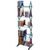 Atlantic 64835195 Mitsu 130 CD/90 DVD/BluRay/Games 5-Tier Media Rack (Smoke)