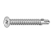 8 x 1 5/8 Phillips Flat w/ Nibs Self Drilling Cement Board Screws w/ Wings Ruspert Coated - Carton (4000)