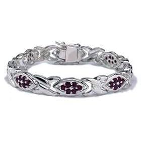 Sterling Silver and Ruby Bracelet (2.50 ctw) by