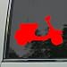 VESPA SCOOTER Red Decal Car Truck Bumper Window Red Sticker VESPA SCOOTER Red Decal Car Truck Bumper Window Red Sticker