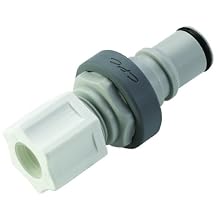 Colder NS6D20008 Polypropylene Tube Fitting, Insert, Shutoff, In-Line, Compression, 3/8" Insert x 3/8" Tube OD