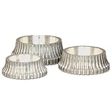 Bowery Aged Nickel Pet Dish - M: 9-1/2" dia. x 3-1/4"H - Frontgate