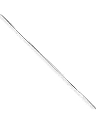 .5mm, 14 Karat White Gold, Box Chain - 18 inch