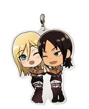 一番くじ 進撃の巨人 自由への進撃 L賞 アクリルプレートチャーム クリスタ＆ユミル