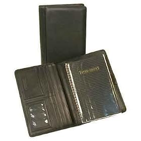 Buy Black Japanese Drum Dyed Leather Desk Agenda Organizer by BOND STREET