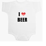 I Love Beer Baby Ultrasoft Onesie