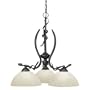Thomas Lighting M2301-40 Palazzo - Three Light Chandelier, Burnished Umber Finish with Ivory Scavo Glass