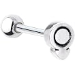Stainless Steel Male Symbol Barbell Tongue Ring