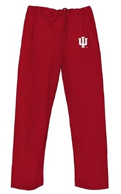 Indiana University Scrubs Bottoms Pants IU Logo For HIM or HER - DRAWSTRING Waist -Officially Licensed NCAA College Logo Apparel SEARCH BROAD BAY SCRUB FOR OTHER College Logo Apparel Unique GIFT Ideas for Man Men Woman Women Ladies Nurses