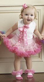 Mud Pie Baby Girls Infant Pettiskirt with Light Pink & Hot Pink Ruffles