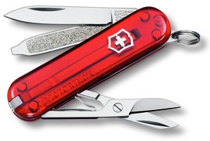 Victorinox Schweizer Taschenmesser Classic Rot Transparent