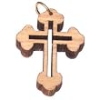 Olive wood Eastern Cross Laser Pendant(3.1x2.4 cm or 1.2x0.94")