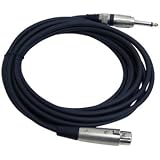 Buy Pyle PPMJ-L15 Professional XLR to 1 4-Inch Microphone Cable  by Pyle