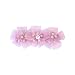 Organza square petal flower on barrette