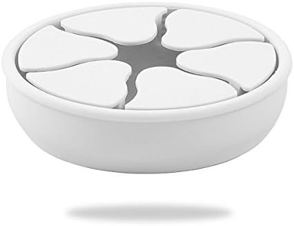 Alrite Earphone holder, durable soft silicone case headphone cable wrapped winder/ earbud keeper, white