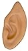 Beige Rubber Latex Pointed Elf Ears Costume Accessory