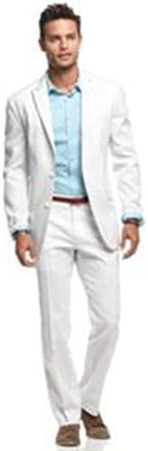 INC International Concepts Blazer Frankfort Linen Blazer White, Large
