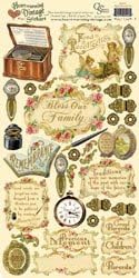 Bulk Buy: Crafty Secrets Heartwarming Vintage Cardstock Stickers 6"X12"Sheet Fond Recollections CSHVS-926 (5-Pack)