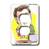 Londons Times Funny Panel Hollywood Cartoons - Bill Gates, Say It Ain t So - Light Switch Covers - 2 plug outlet cover