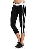Body Up Women's Cross Trainer Capri,Black/White,Medium