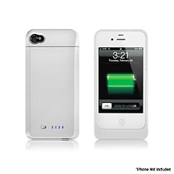 UNU DX-1700W Power DX External Protective Battery Case for iPhone 4S/4 - Retail Packaging - White