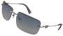 Coach Sunglasses, Skylar S326, Silver Frame/ Fade Blue-Grey Lenses/ Butterfly Detail