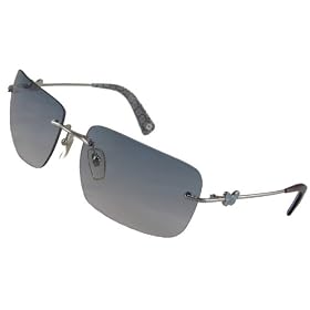 Coach Sunglasses, Skylar S326, Silver Frame  Fade Blue-Grey Lenses  Butterfly Detail