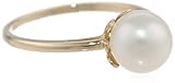 14K Gold 8.5-9.0 MM Freshwater Cultured Pearl Solitaire Ring