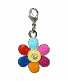 Charm Clip - P14 - Enamel Flower ~ Multi