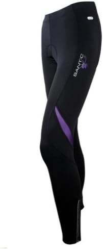 Santic Women's Fleece Thermal Cycling Tight Pants with 3D Pad
