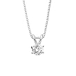 0.62 ct. L - I1 Round Brilliant Cut Diamond Solitaire Pendant with Chain (Clarity Enhanced) (White or Yellow Gold)
