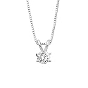 4.02 ct. J - I1 Round Brilliant Cut Diamond Solitaire Pendant with Chain (White or Yellow Gold)