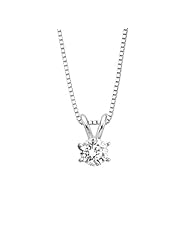 1.18 ct. F - I1 GIA Certified Round Brilliant Cut Diamond Solitaire Pendant (White or Yellow Gold)