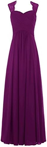 MingHao Long Pleated Chiffon Prom Evening Party Gowns Formal Bridesmaid Dress 16 Dark Purple