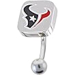 NFL Logo TOP Mount CURVED Belly Ring - Houston Texans
