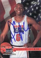 Derrick Coleman, USA Team - New Jersey Nets, 1994 Skybox Autographed Card