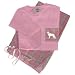 Women's pink plaid PJ's German Shepherd White