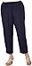 Alfred Dunner Womens Plus High Rise Office Straight Leg Pants Navy 18W