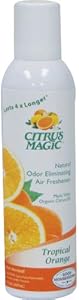 Citrus Magic Natural Odor Eliminating Air Freshener Spray, Fresh Orange, 7-Ounce