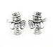Sterling Silver Christmas Snowman Stud Post Earrings
