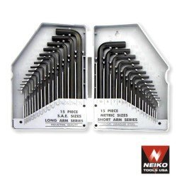 Neiko Tools USA 30 piece SAE and Metric Combination Hex Key Set