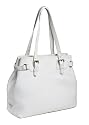 Prada BR1594 White Leather Tote Handbag