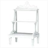 WHITE DISTRESS PLANT STAND