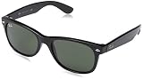 Ray-Ban RB2132 - New Wayfarer Non-Polarized Sunglasses Black Frame Crystal Green Lens Size 55