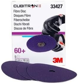 Cubitron 3M Cubitron II Abrasive Fibre Disc, 33427, 7 in X 7/8in (180mm X 22mm), 60+, 5 discs per carton