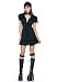 Punk Rock Gothic Lolita Doll Mini Dress-Black/Large by Leg avenue